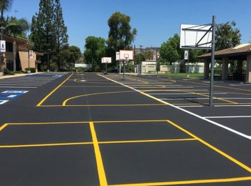 Basketball Taking Lot by Alliance Paving Inc of Orange County CA