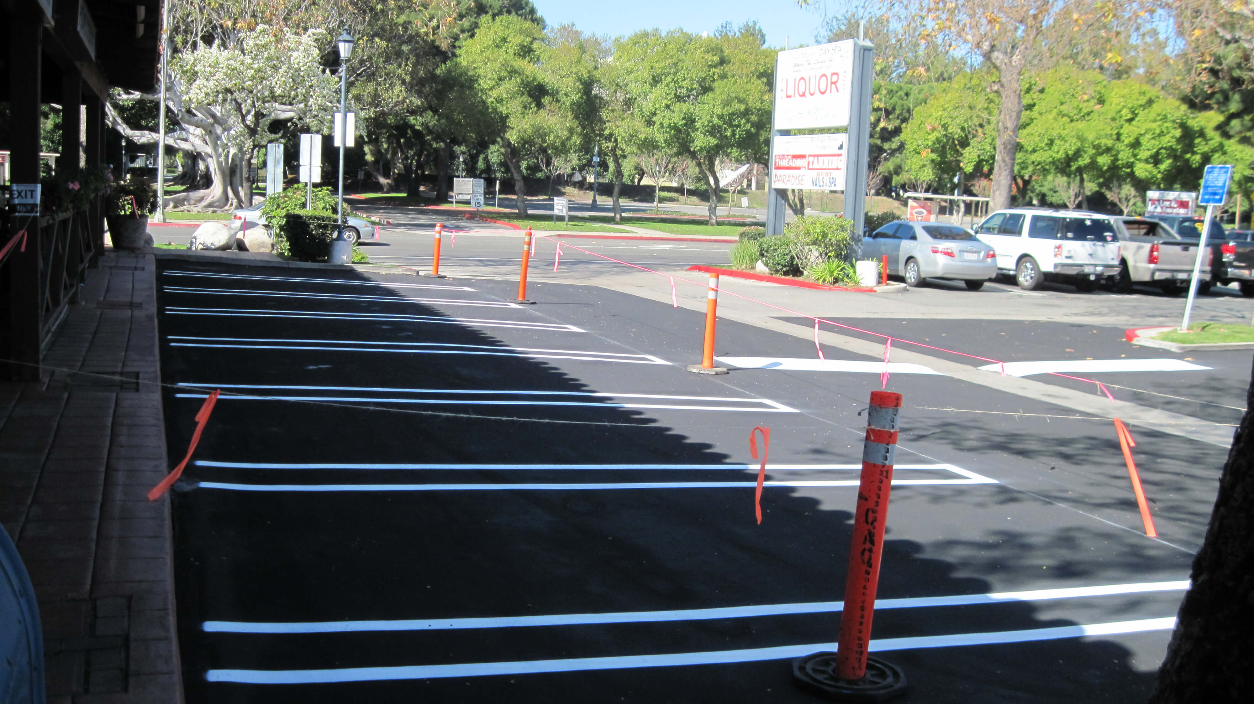 Striping by alliance Paving Inc Orange County based company